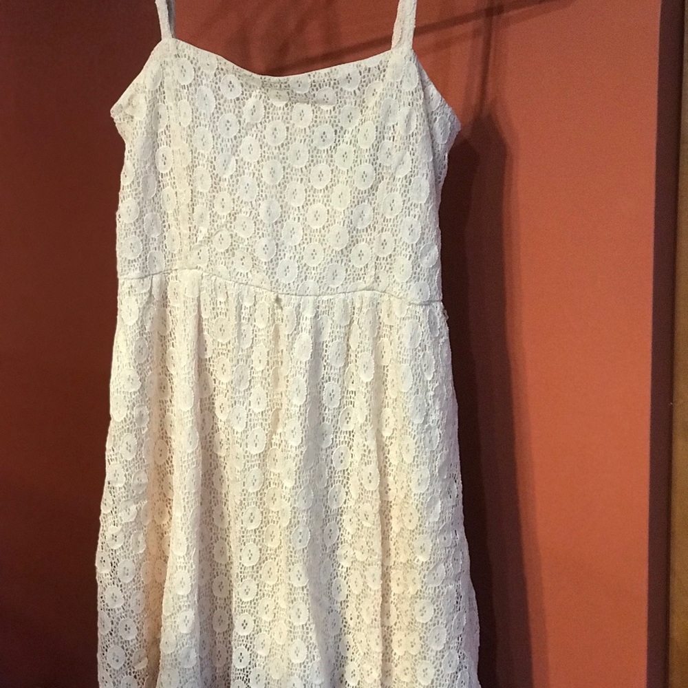 Cream Wet Seal Spaghetti Strap Dress